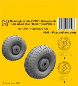 CMK 129-7482 Beaufighter Mk.VI/X/21 Mainwheels - Late Wheel Disk Block Tread Pattern 1:72