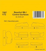 CMK 129-7507 Beaufort Mk.I Control Surfaces 1/72 / for Airfix kit 1:72