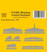 CMK 129-7514 P-51B/C Mustang Control Surfaces 1/72 / for Arma Hobby kit 1:72