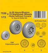 CMK 129-7530 A-20 Havoc/Boston/ P-70 Nighthawk Wheels/ Hubs without Covers for Special Hobby 1:72
