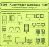CMK 129-8006 Kubelwagen work shop - conversion set for Tamiya 1:48