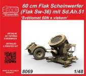 CMK 129-8069 60 cm Flak Scheinwerfer (Flak Sw-36) mit Sd.Ah.51 'Světlomet 60N s vlekem' 1:48