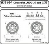 CMK 129-B35024 Chevrolet L.R.D.G 3cwt wheels for Tamiya 1:35