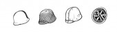 CMK 129-B35083 US WWII Helmets (6pcs) 1:35