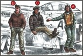 CMK 129-F72039 US Army Pilots (2 fig.) And Mechanic WW II 1:72