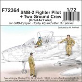 CMK 129-F72364 SMB-2 Fighter Pilot + Two Ground Crew (Israel Air Force) 1:72