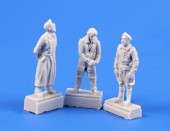 CMK 129-F72365 He 162-Three Pilot figures each i.different gear:Great Coat Flying Suit Breeches 1:72