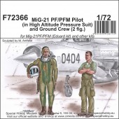 CMK 129-F72366 MiG-21 PF PFM Pilot (in High Altitude Pressure Suit) and Ground Crew (2 fig.) 1:72