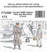 CMK 129-F72380 Finnish WWII Fighter Pilot and Mechanic 1:72