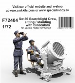 CMK 129-F72404 Sw.36 Searchlight Crew, sitting / standing with binoculars 1:72