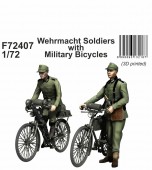 CMK 129-F72407 Wehrmacht Soldiers with Military Bicycles 1:72
