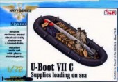 CMK 129-N72006 U-Boot VII Supplies loading on sea (food, ammo boxes, boat, 1x torpedo) 1:72