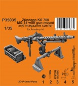 CMK 129-P35035 Zundapp KS 750 MG 34 with gun mount and magazine carrier / for Academy kit 1:35
