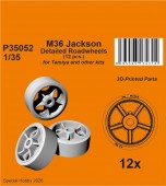 CMK 129-P35052 M36 Jackson Detailed Roadwheels (12 pcs.) for Tamiya 1:35