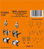 CMK 129-P35053 M36 Jackson Front Headlights w/ Guards for Tamiya 1:35