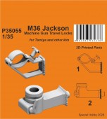 CMK 129-P35055 M36 Jackson Machine Gun Travel Locks for Tamiya 1:35