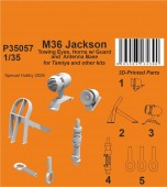 CMK 129-P35057 M36 Jackson Towing Eyes, Horn Guard and Antenna Base for Tamiya 1:35