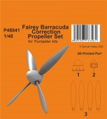 CMK 129-P48041 Fairey Barracuda Correction Propeller Set for Trumpeter 1:48
