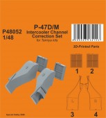 CMK 129-P48052 P-47D/M Intercooler Channel Correction Set for Tamiya 1:48