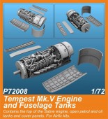 CMK 129-P72008 Tempest Mk.V Engine and Fuselage Tanks  for Airfix kit 1:72