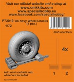 CMK 129-P72019 US Navy Wheel Chocks (4 pcs.) 1:72