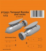 CMK 129-P72021 Tempest Bombs (1000 Lb) and racks 1:72
