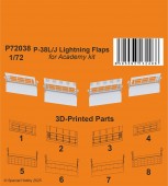 CMK 129-P72038 P-38L/J Lightning Flaps for Academy kit 1:72