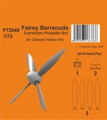 CMK 129-P72048 Fairey Barracuda Correction Propeller Set for Special Hobby 1:72