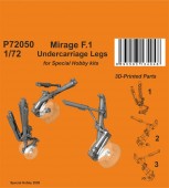 CMK 129-P72050 Mirage F.1 Undercarriage Legs for Special Hobby 1:72