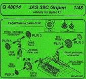 CMK 129-Q48014 JAS 39 C Gripen Wheels for Italeri 1:48