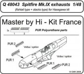 CMK 129-Q48043 Spitfire Mk. IX exhausts for Hasegawa 1:48
