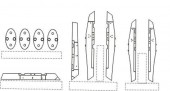 CMK 129-Q48067 JAS-39C D Wing and fuselage pylons for Italeri 1:48