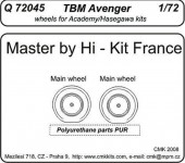 CMK 129-Q72045 TBM Avenger wheels 1:72