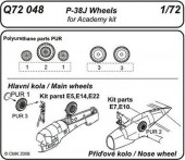 CMK 129-Q72048 P-38J Lightning wheels for Academy 1:72