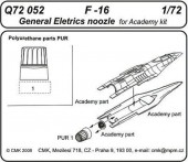 CMK 129-Q72052 F-16 General Electric Exhaust Noozle for Academy 1:72