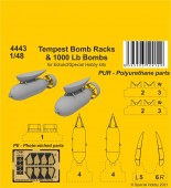 CMK 4443 Tempest Bomb Racks & 1000 Lb Bombs 1:48