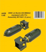 CMK 4458 2000 Lb Bomb AN-M66A2 equipped with Fin Assembly M116A1 (2 pcs.) 1:48