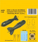 CMK 4459 2000 Lb Bomb AN-M66A2 equipped with Conical Fin Assembly M130 (2 pcs.) 1:48