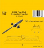 CMK 5138 DH.82 Tiger Moth Correction Propeller(ICM kit) 1:32