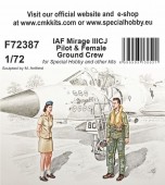 CMK F72387 IAF Mirage IIICJ Pilot & Female Ground Crew 1:72