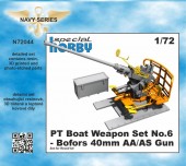 CMK N72044 PT Boat Weapon Set No.6 - Bofors 40mm AA/AS Gun  1:72