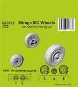 CMK Q72401 Mirage IIIC Wheels for Special Hobby kit 1:72