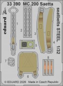 Eduard 33390 MC.200 Saetta seatbelts STEEL for Italeri 1:32
