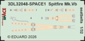 Eduard 3DL32048 Spitfire Mk.Vb seatbelts SPACE for Kotare 1:32