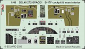 Eduard 3DL48272 B-17F cockpit & nose interior SPACE for Revell 1:48