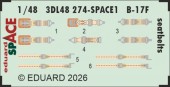 Eduard 3DL48274 B-17F seatbelts SPACE for Revell 1:48
