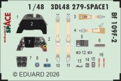Eduard 3DL48279 Bf 109F-2 SPACE for Eduard 1:48