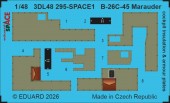 Eduard 3DL48295 B-26C-45 Marauder cockpit insulation & armour plates SPACE for ICM 1:48
