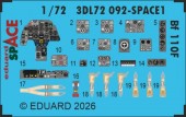 Eduard 3DL72092 Bf 110F SPACE 1/72 for Eduard 1:72