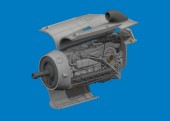 Eduard 672455 Bf 109K-4 engine PRINT 1/72 for Eduard 1:72